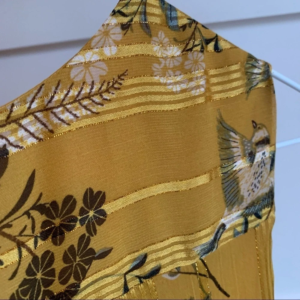 MAGGY LONDON | EUC Golden Yellow Boho Midi Dress 2